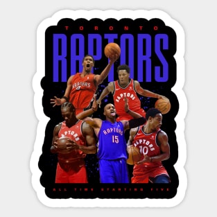 Toronto Raptors All Time Starting Five Sticker